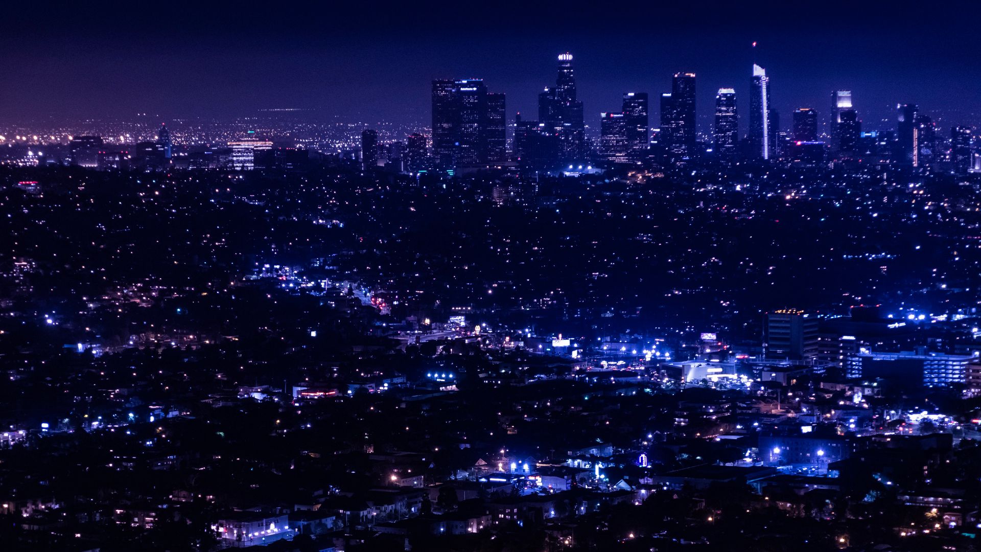 city lights at night background