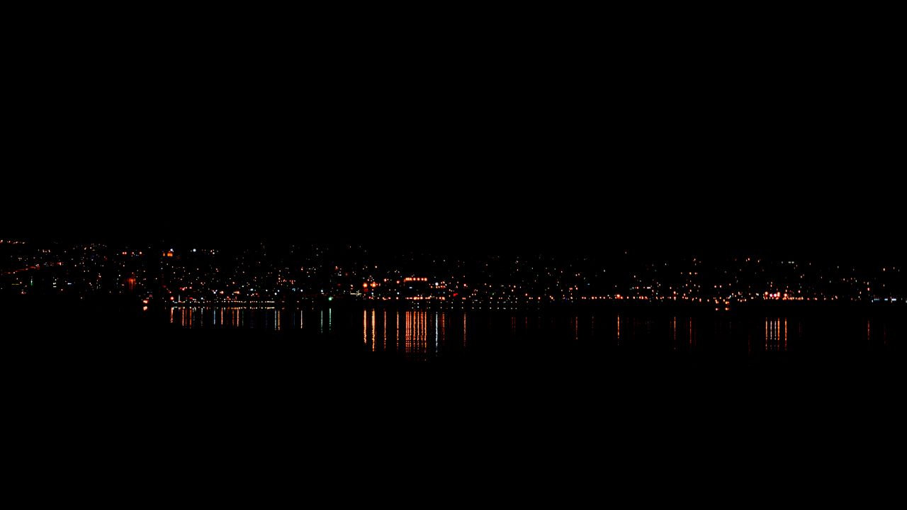 Wallpaper night city, city lights, panorama, duluth, minnesota