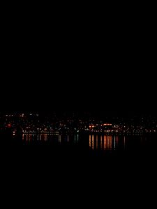 Preview wallpaper night city, city lights, panorama, duluth, minnesota