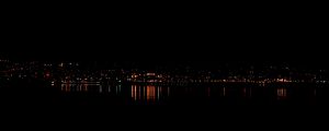 Preview wallpaper night city, city lights, panorama, duluth, minnesota