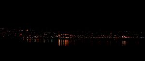 Preview wallpaper night city, city lights, panorama, duluth, minnesota