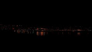 Preview wallpaper night city, city lights, panorama, duluth, minnesota