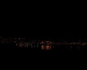 Preview wallpaper night city, city lights, panorama, duluth, minnesota