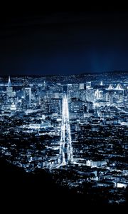 Preview wallpaper night city, city lights, san francisco, united states