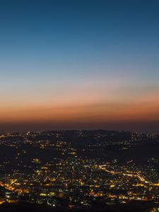 Preview wallpaper night city, city lights, skyline, amman, jordan