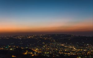 Preview wallpaper night city, city lights, skyline, amman, jordan