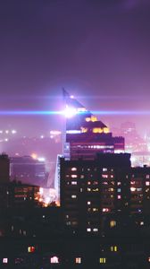 Preview wallpaper night city, city lights, skyline, yekaterinburg, russia