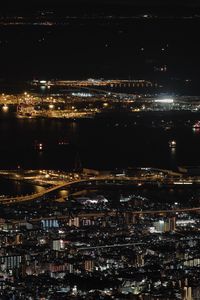 Preview wallpaper night city, city lights, top view, kansai, japan