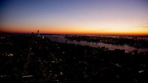 Preview wallpaper night city, city lights, top view, metropolis, new york, united states