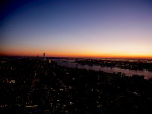 Preview wallpaper night city, city lights, top view, metropolis, new york, united states