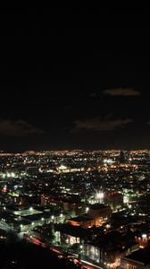 Preview wallpaper night city, city lights, top view, mexico