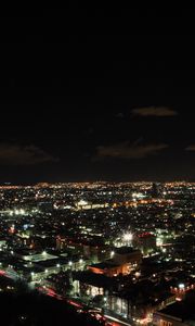 Preview wallpaper night city, city lights, top view, mexico
