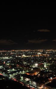 Preview wallpaper night city, city lights, top view, mexico