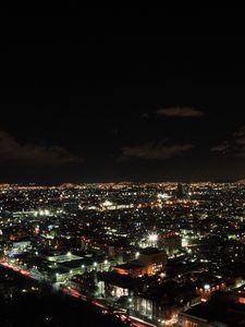 Preview wallpaper night city, city lights, top view, mexico