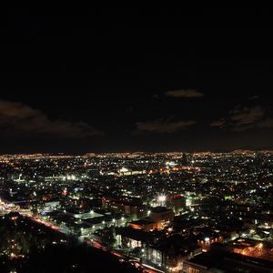 Preview wallpaper night city, city lights, top view, mexico