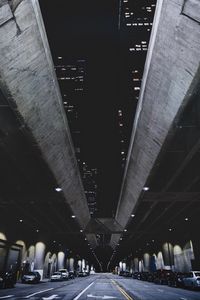 Preview wallpaper night city, city lights, underground, parking, asphalt, los angeles, united states