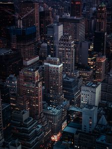 Preview wallpaper night city, evening, architecture, buildings
