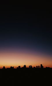 Preview wallpaper night city, horizon, outlines, night, sky