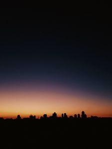 Preview wallpaper night city, horizon, outlines, night, sky