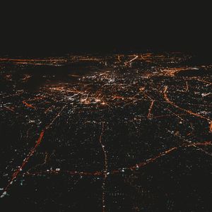 Preview wallpaper night city, lights, aerial view, night