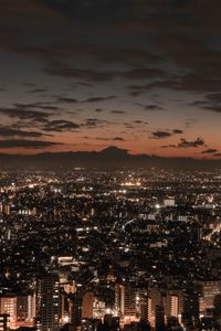 Preview wallpaper night city, lights, buildings, metropolis