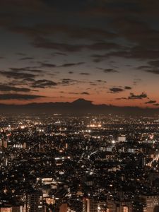 Preview wallpaper night city, lights, buildings, metropolis