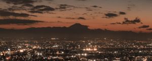 Preview wallpaper night city, lights, buildings, metropolis