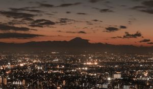Preview wallpaper night city, lights, buildings, metropolis