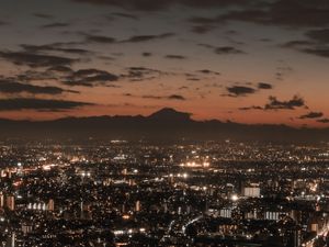 Preview wallpaper night city, lights, buildings, metropolis