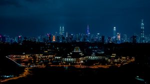 Preview wallpaper night city, lights, buildings, night