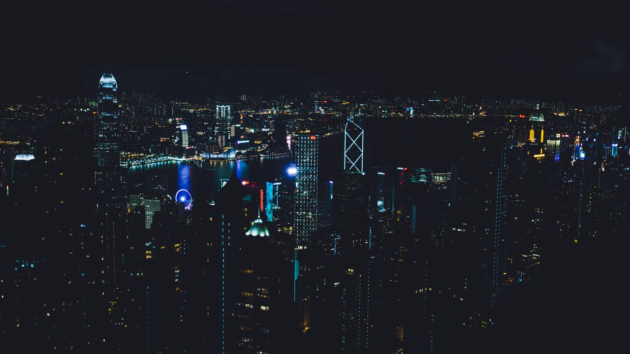 Wallpaper night city, lights, buildings, architecture, night hd ...