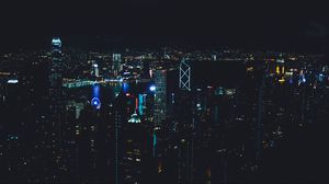 Preview wallpaper night city, lights, buildings, architecture, night