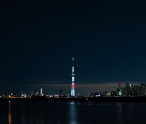 Preview wallpaper night city, panorama, city lights, tokyo, japan