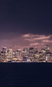 Preview wallpaper night city, panorama, skyline, san francisco, united states