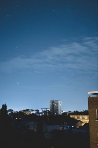 Preview wallpaper night city, starry sky, buildings, sky, toulouse, france