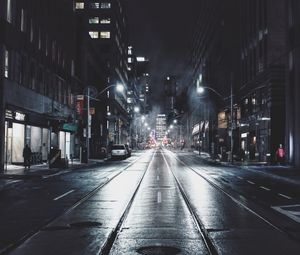 Preview wallpaper night city, street, road, buildings, toronto, canada