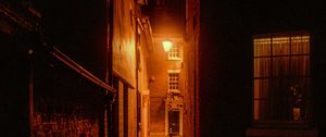 Preview wallpaper night city, street, road, lantern, glow