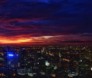 Preview wallpaper night city, sunset, buildings, city lights, bangkok