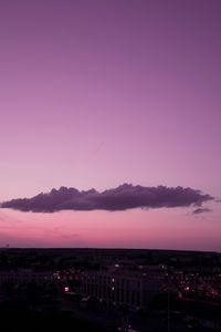 Preview wallpaper night city, sunset, twilight, cloud