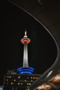 Preview wallpaper night city, tower, architecture, building, japan