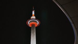 Preview wallpaper night city, tower, architecture, building, japan