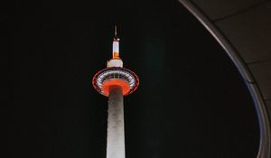 Preview wallpaper night city, tower, architecture, building, japan