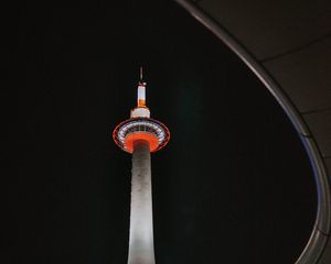 Preview wallpaper night city, tower, architecture, building, japan