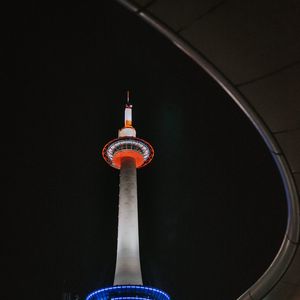 Preview wallpaper night city, tower, architecture, building, japan