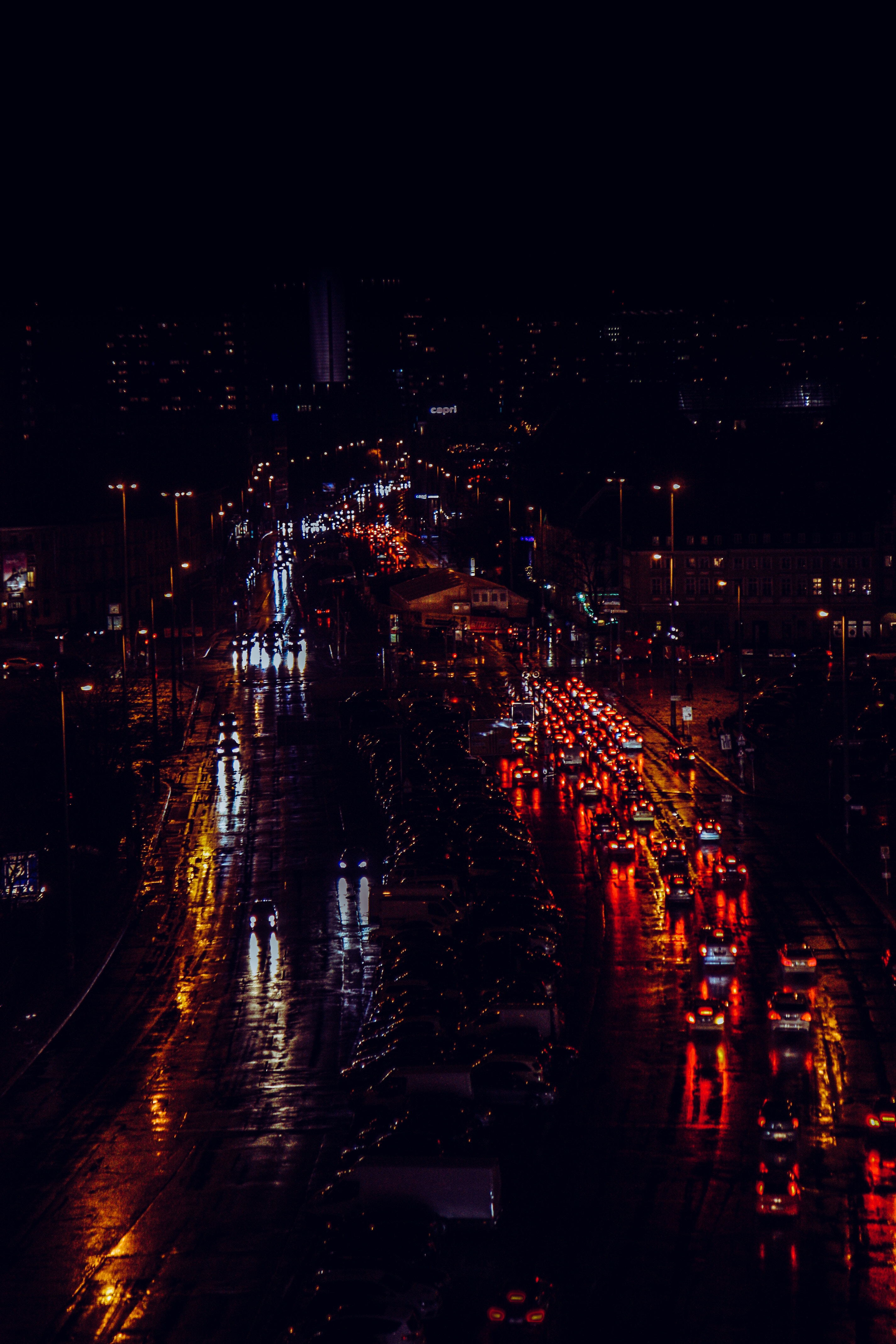 Download wallpaper 2848x4272 night city, traffic, cars, street hd ...