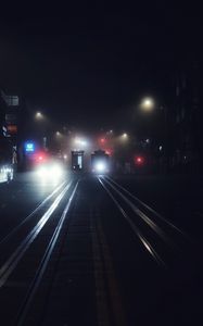 Preview wallpaper night city, transport, fog, night, san francisco, united states