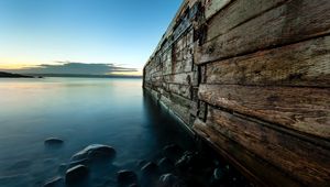 Preview wallpaper night, lake, bridge, landscape