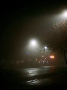 Preview wallpaper night, lantern, road, street