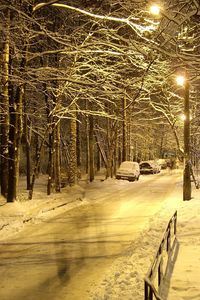 Preview wallpaper night, lanterns, city, park, car