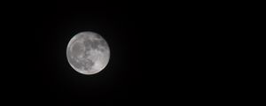 Preview wallpaper night, moon, full moon, craters